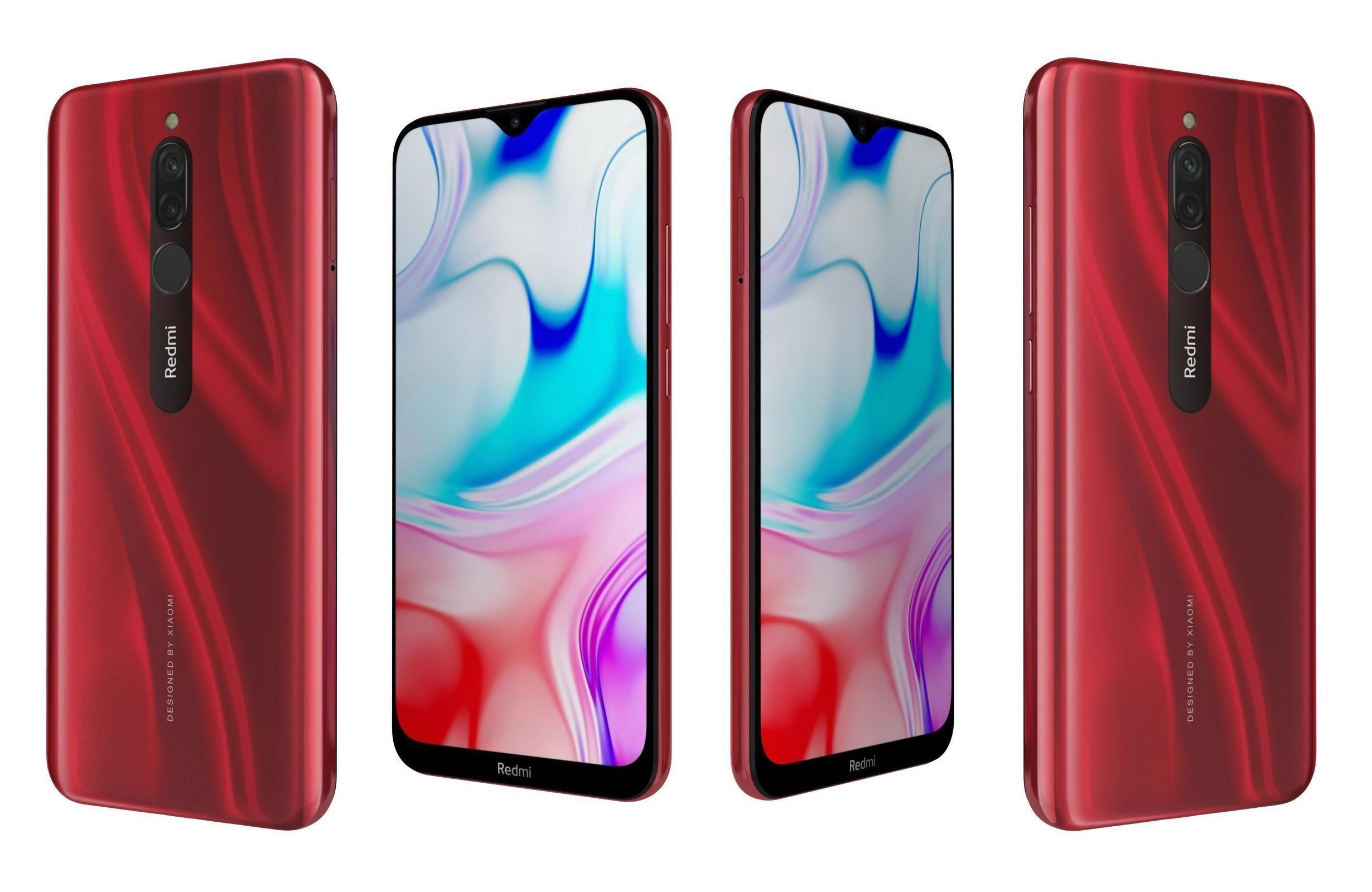 Xiaomi Redmi 8 Ruby Red 3D model_3
