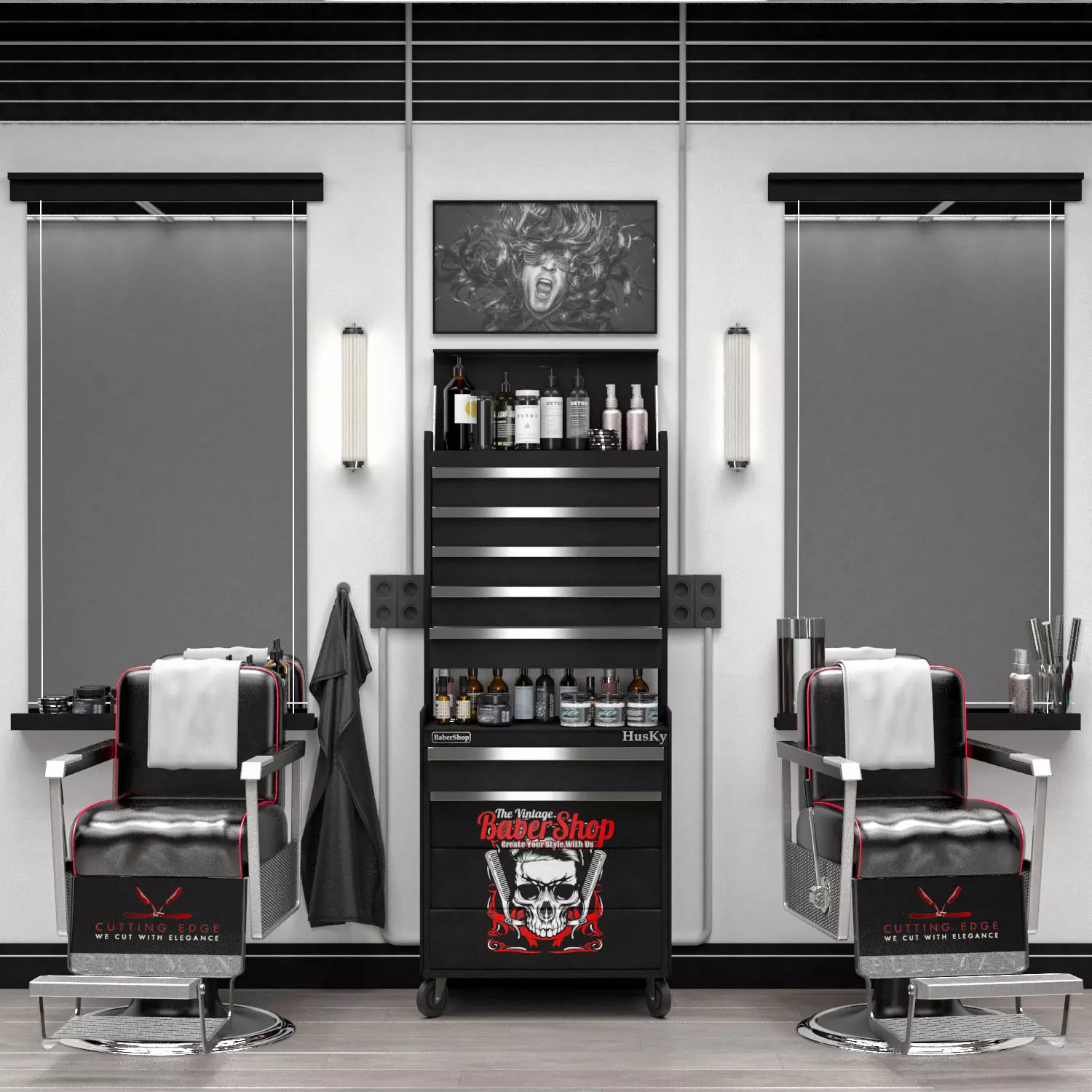 Baber shop 5 3D model_0