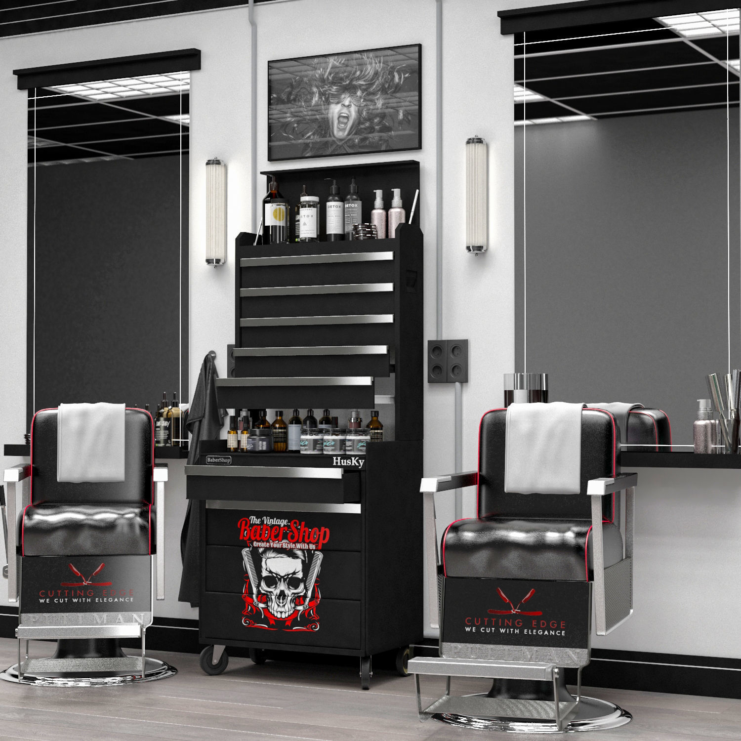 Baber shop 5 3D model_1