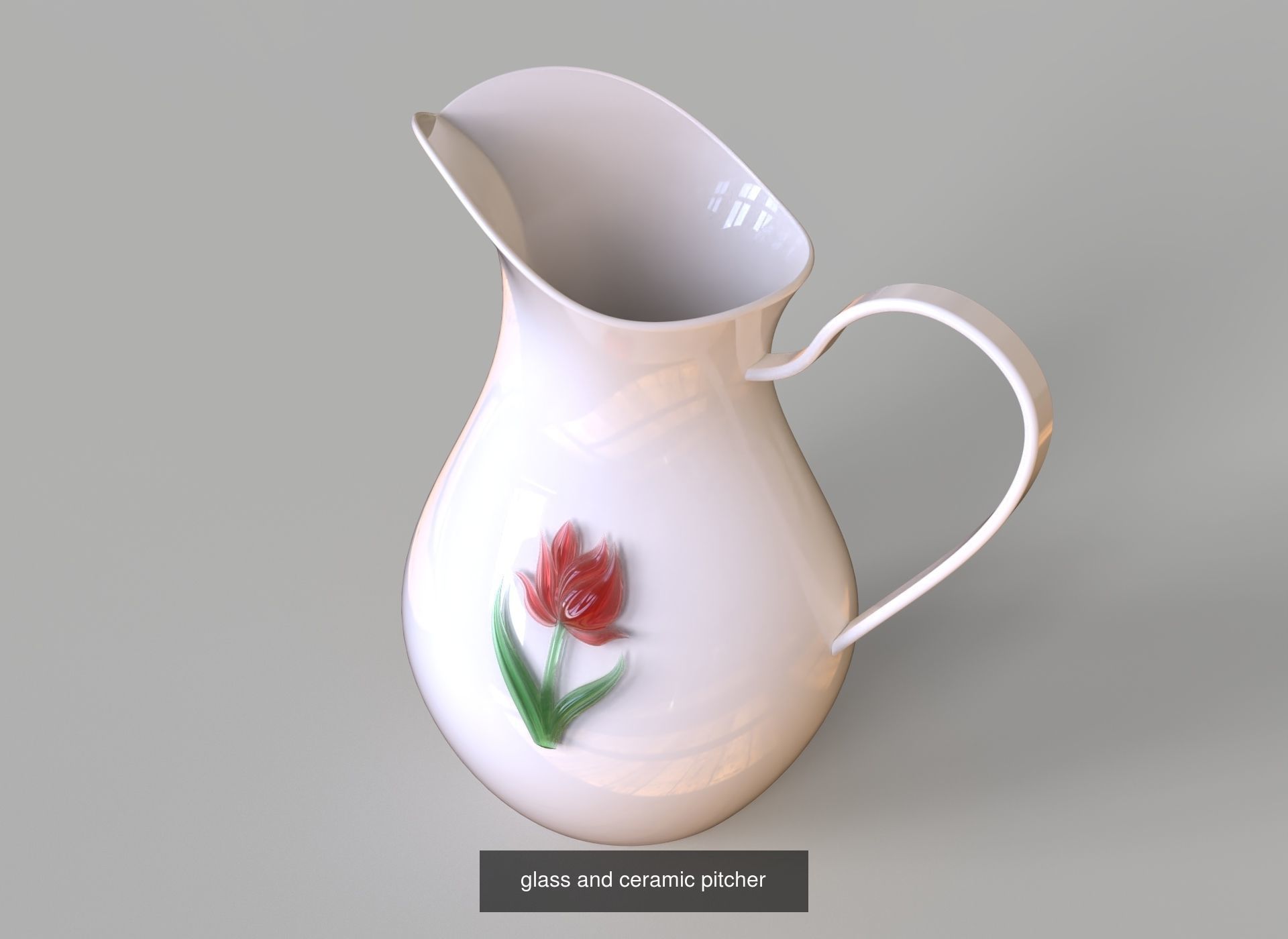 Kitchenware wooden tiki mug with face 3D Model Collection_1