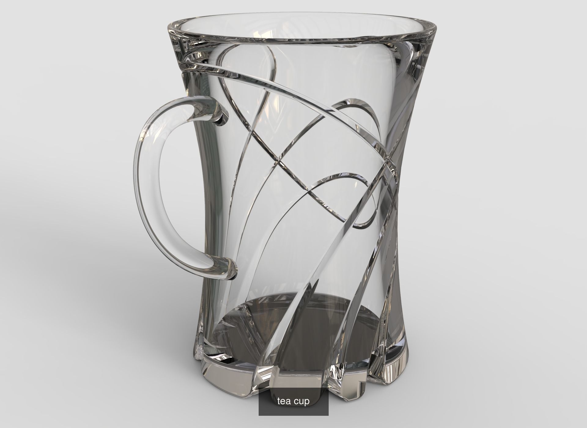 Kitchenware wooden tiki mug with face 3D Model Collection_6