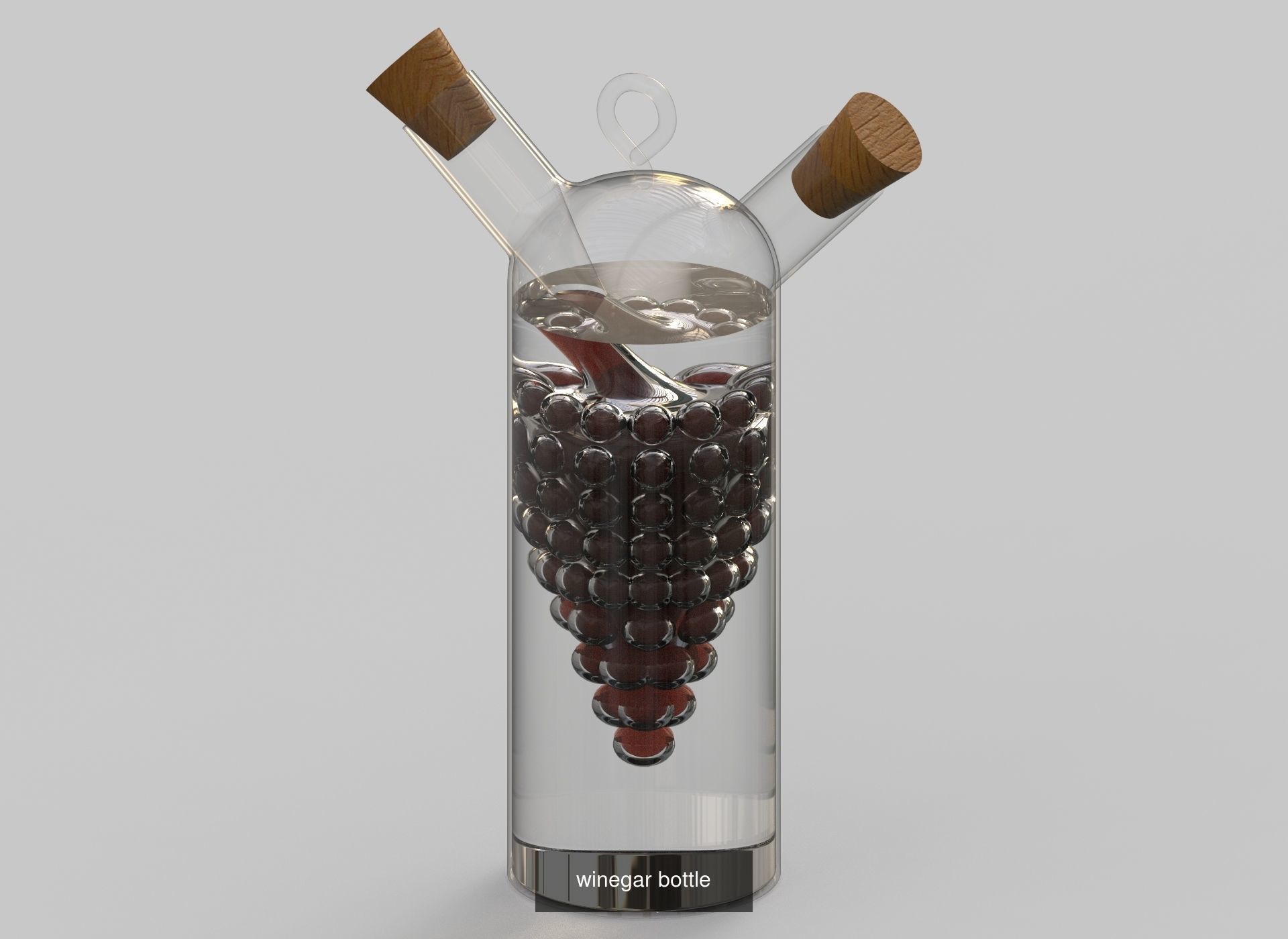 Kitchenware wooden tiki mug with face 3D Model Collection_2