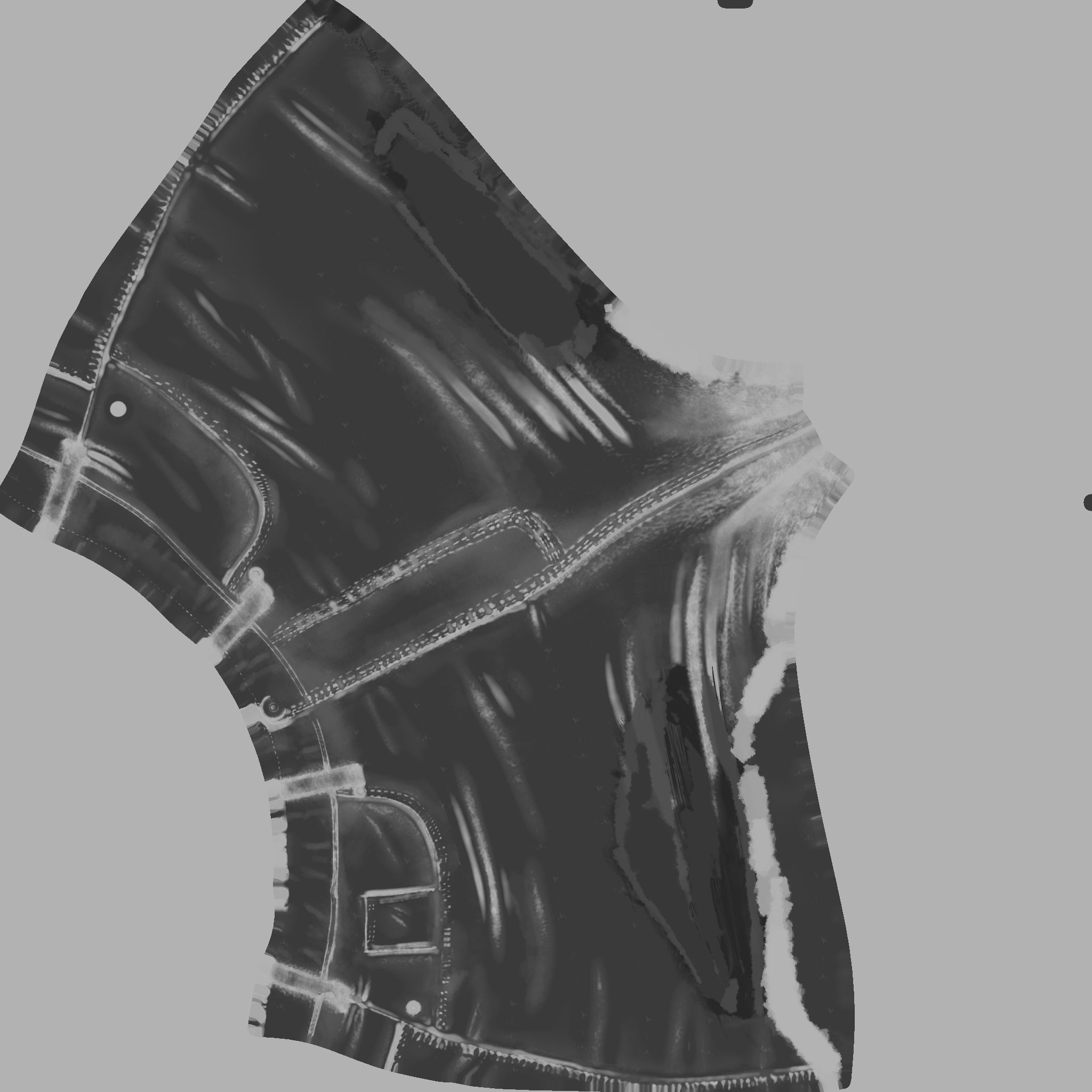Ripped Jean short  Low-poly 3D model_4