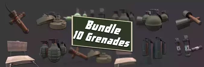 GRENADE BUNDLE - 10 ASSETS Ready for Download