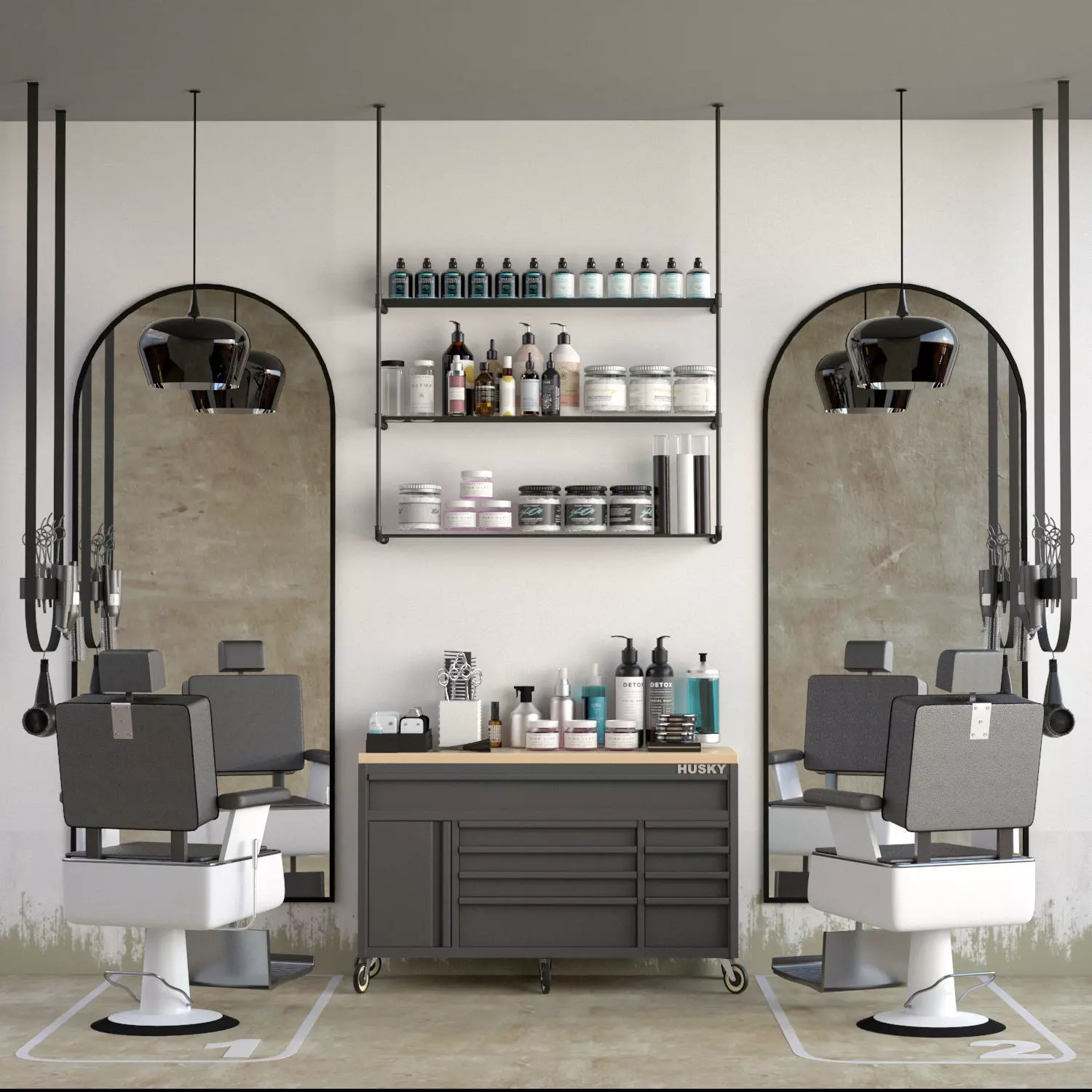 Baber shop 6 3D model_0