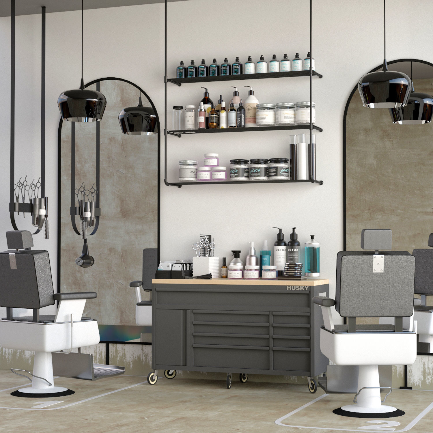 Baber shop 6 3D model_1