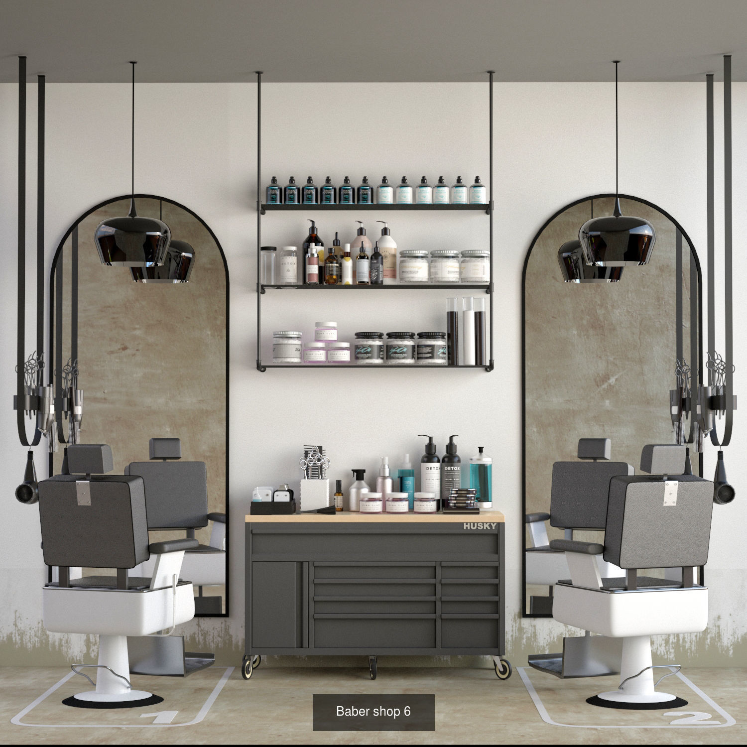 Barber Shop 3D Model Collection_6