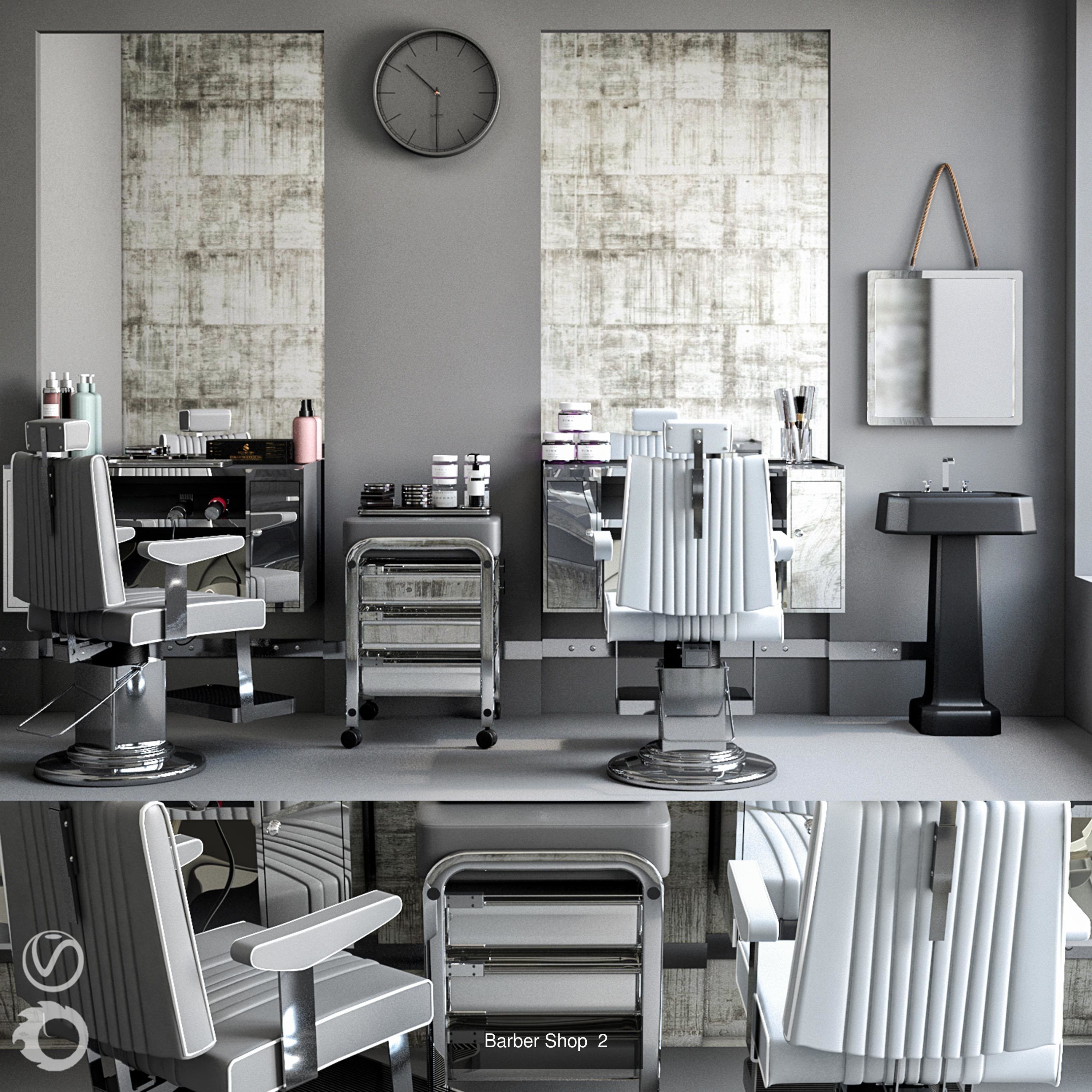 Barber Shop 3D Model Collection_2