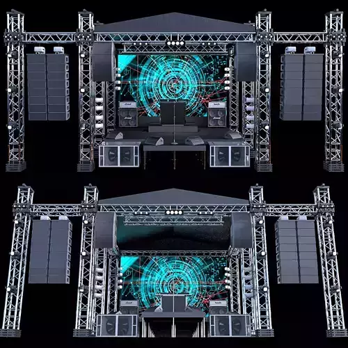 Mini Concert Stage 3D model