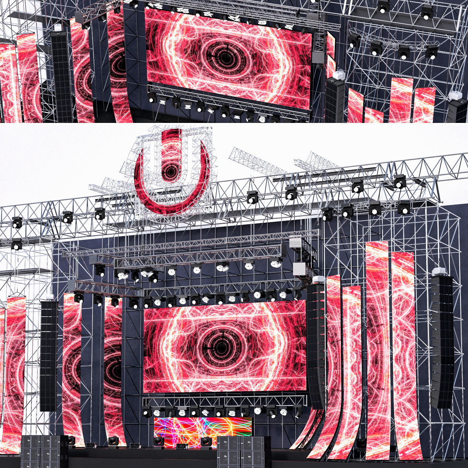 EDM Concert Stage 3D model_1