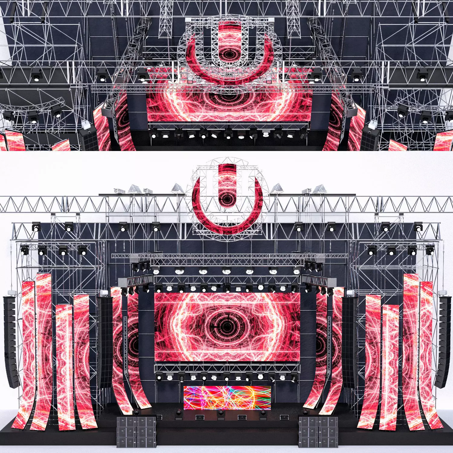 EDM Concert Stage 3D model_0