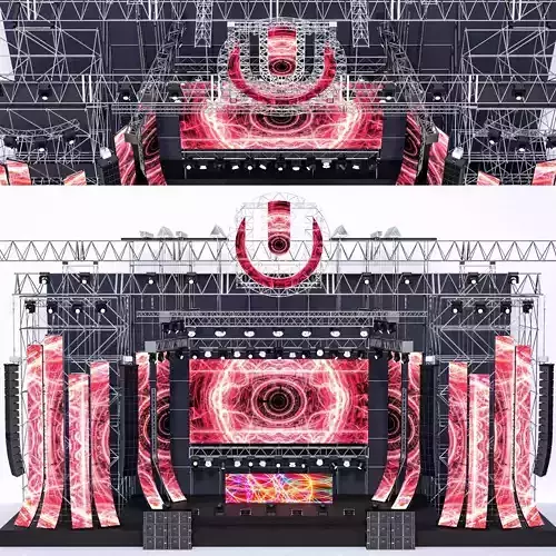 EDM Concert Stage 3D model