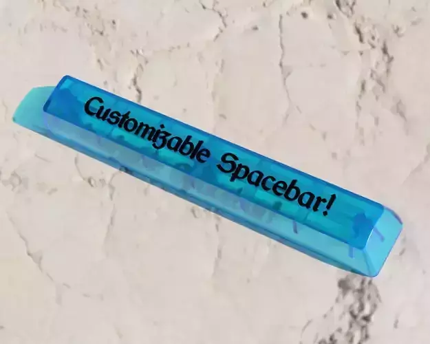 Custmizable Spacebar Keycap Generator SA Profile 3D print model