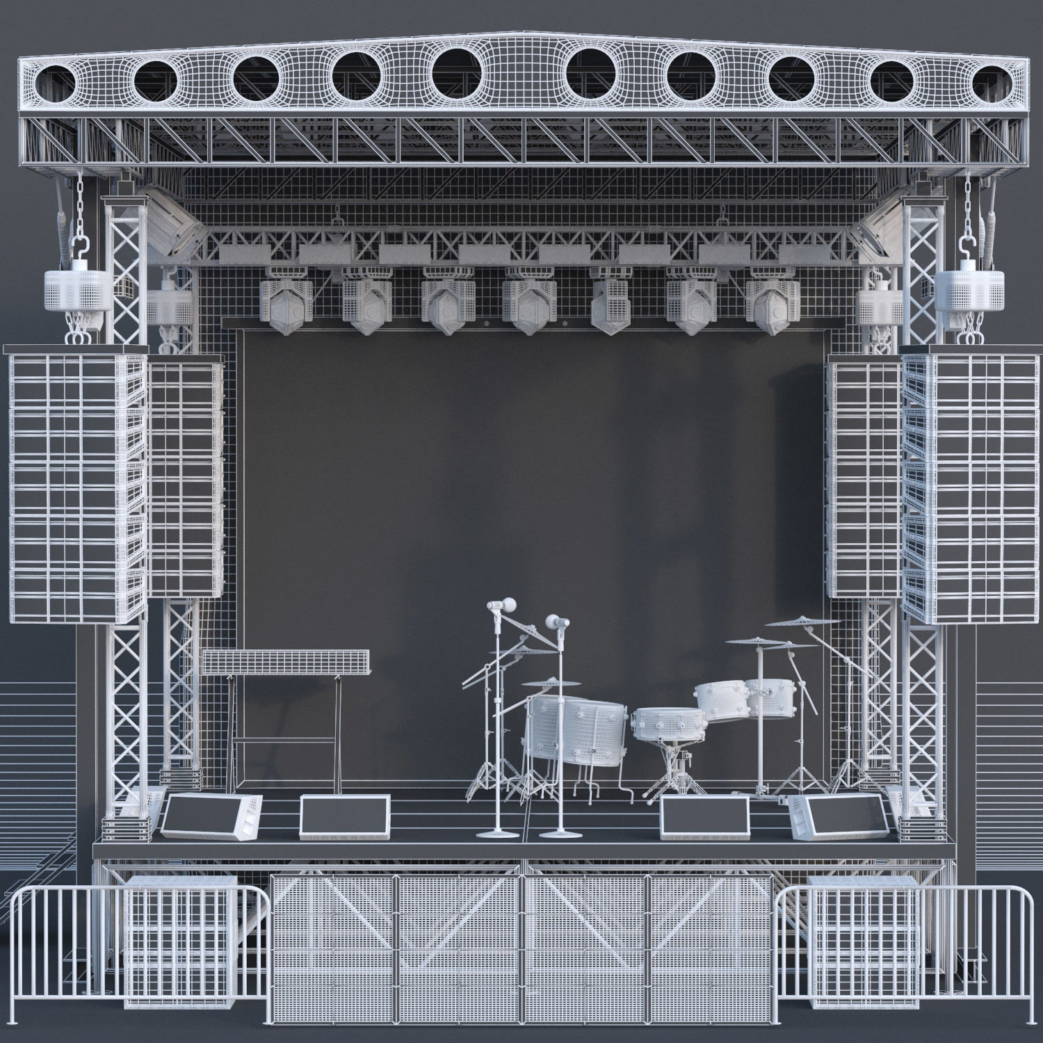 Mini Concert Stage 3 3D model_3