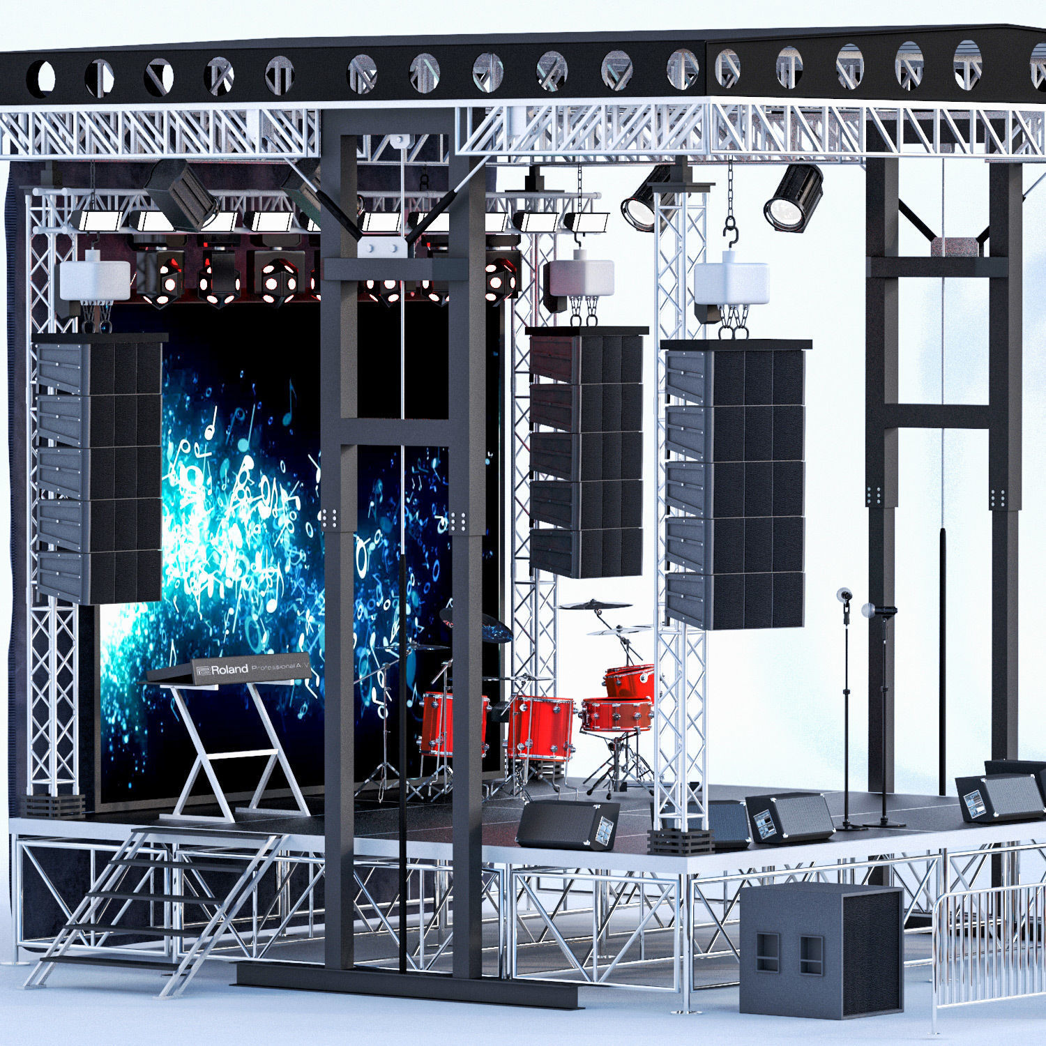 Mini Concert Stage 3 3D model_1