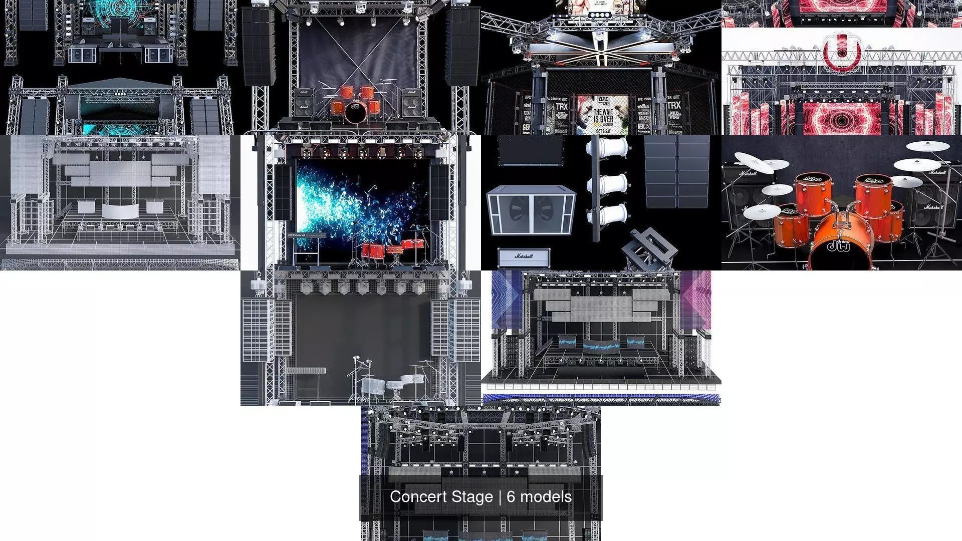 Concert Stage 3D Model Collection_0