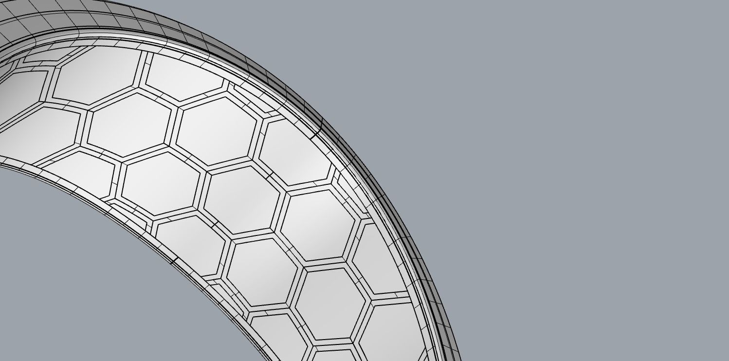 Honeycomb ring 3D print model_20