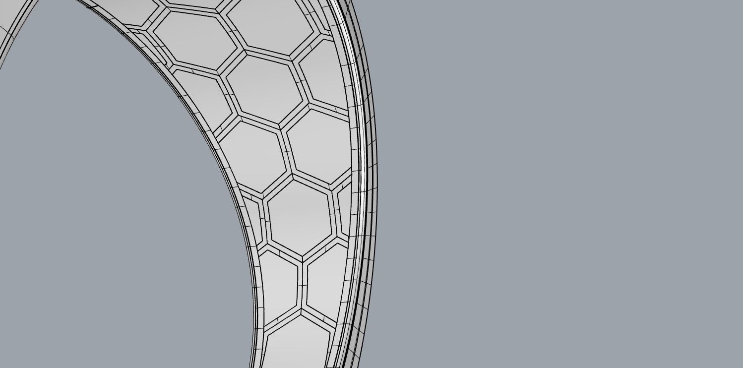 Honeycomb ring 3D print model_19