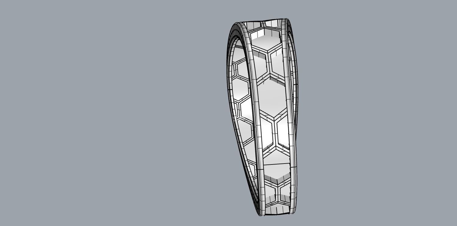 Honeycomb ring 3D print model_22