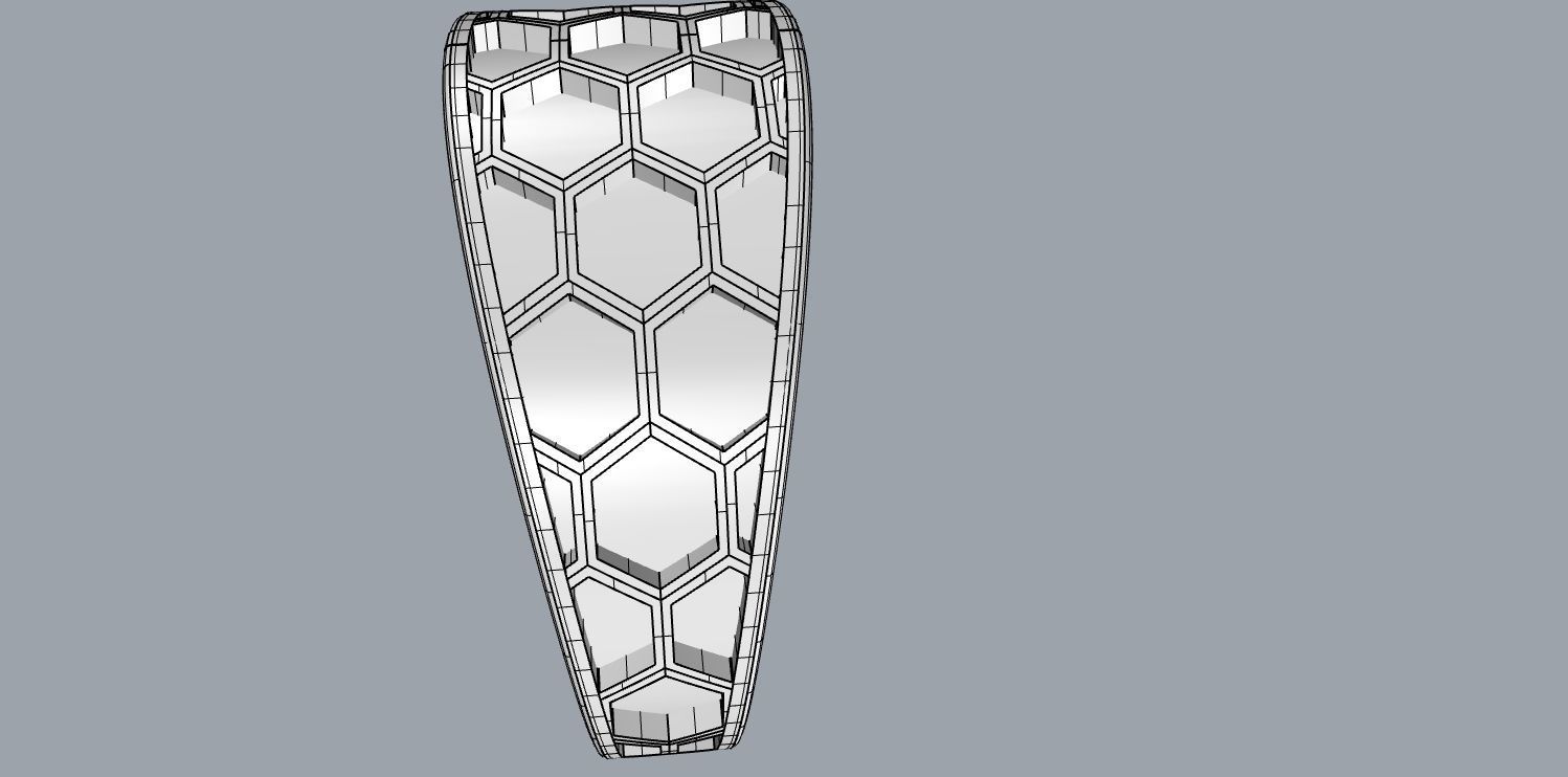 Honeycomb ring 3D print model_15