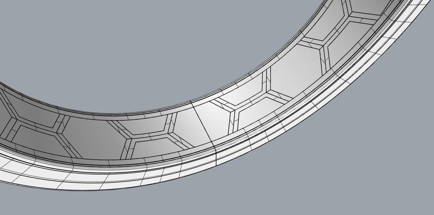 Honeycomb ring 3D print model_21