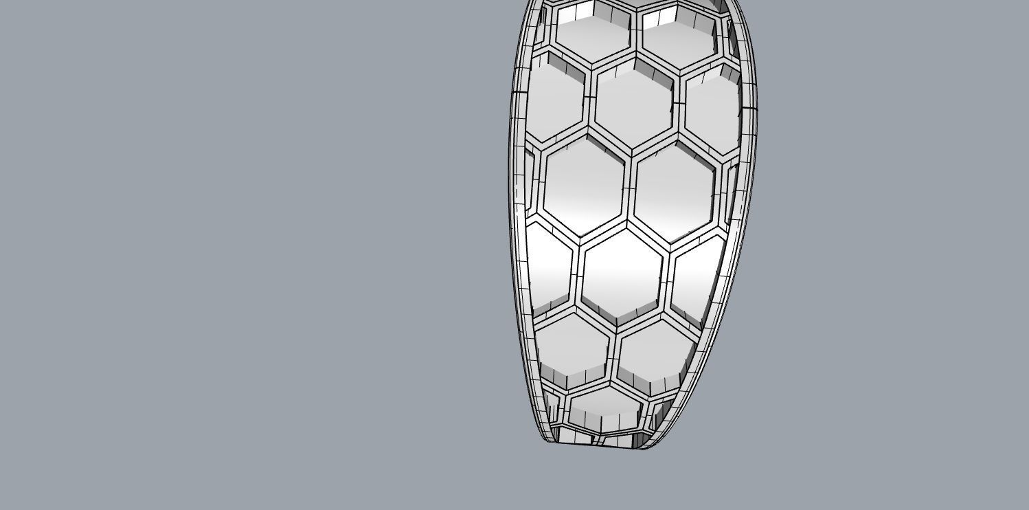Honeycomb ring 3D print model_14