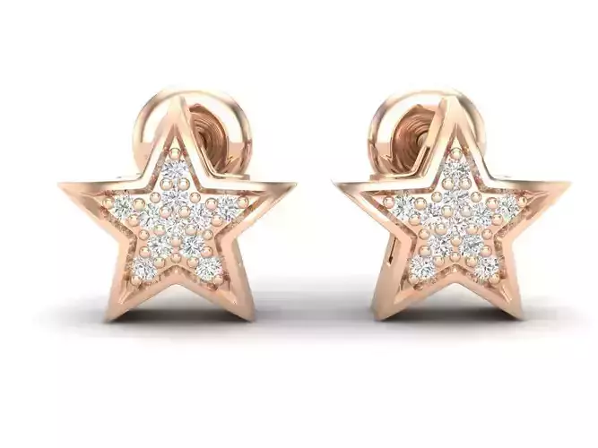Star earrings for woman