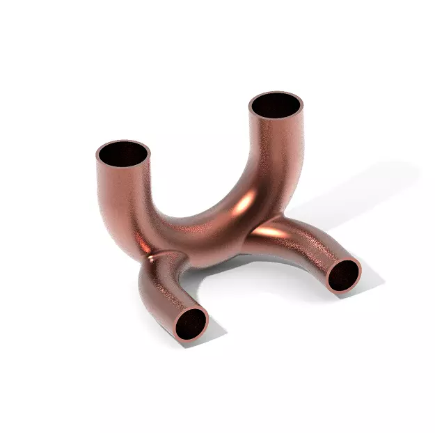Classic Copper U Fitting 3D print model_0