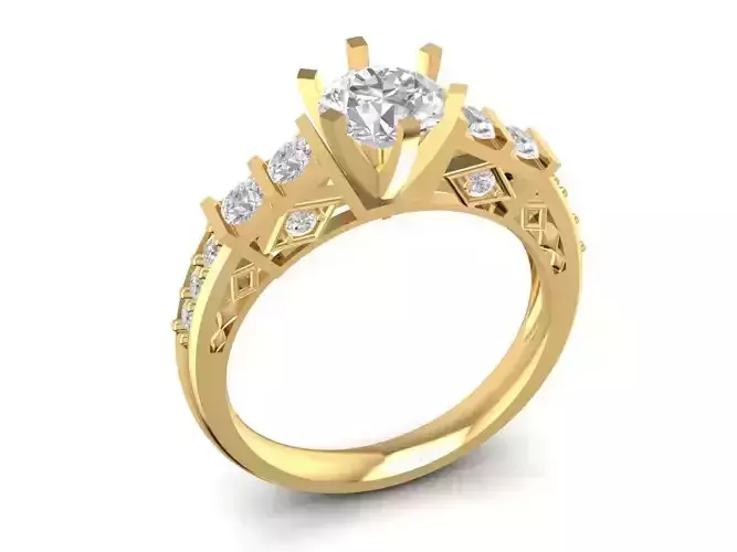 Elegant Solitaire Gemstone Engagement Ring for Women 2046