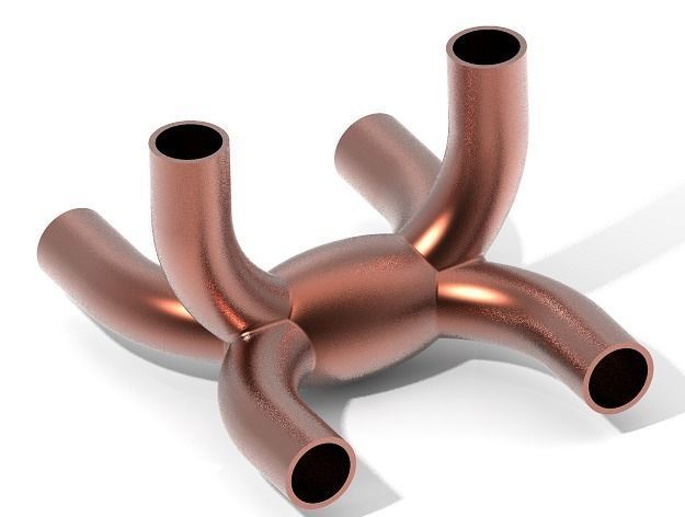 Innovative Copper U Fitting 3D print model_1