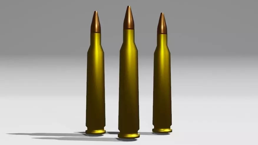 300 winchester magnum bullet Free low-poly 3D model