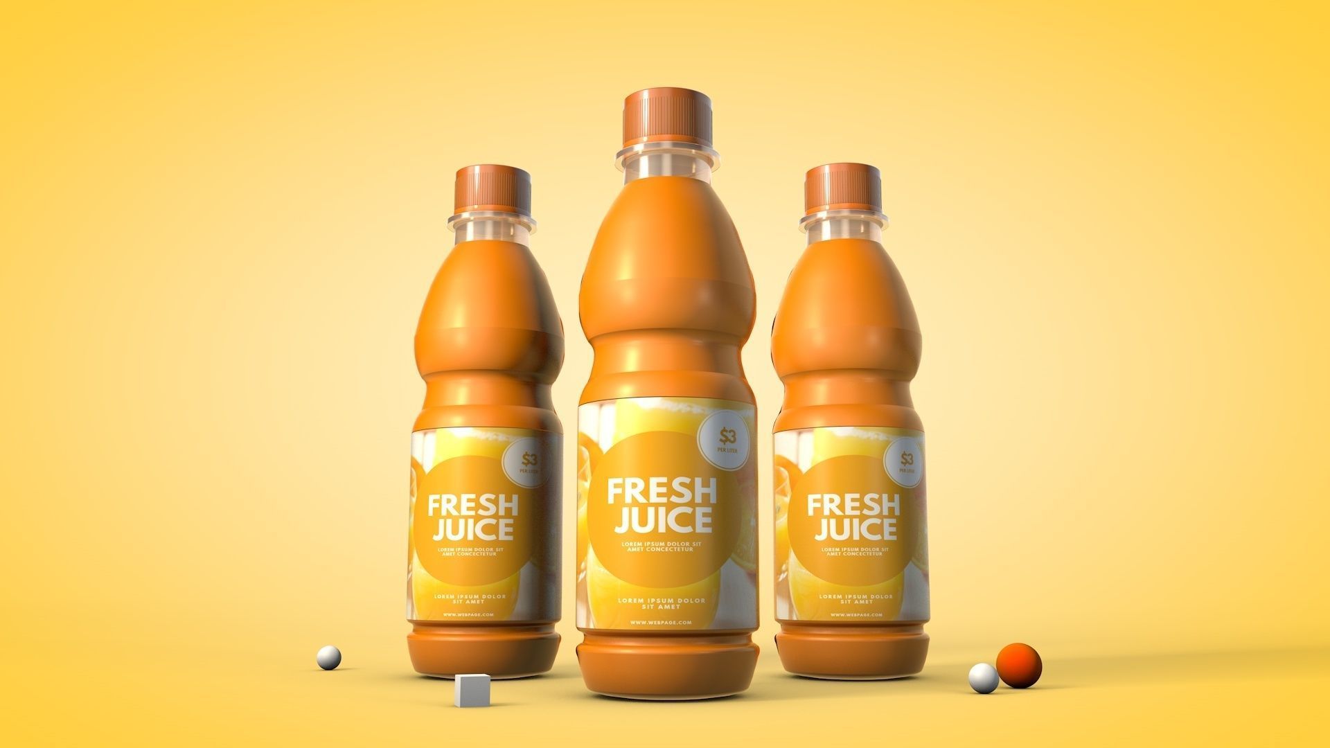 Juice Bottle 3D model_1