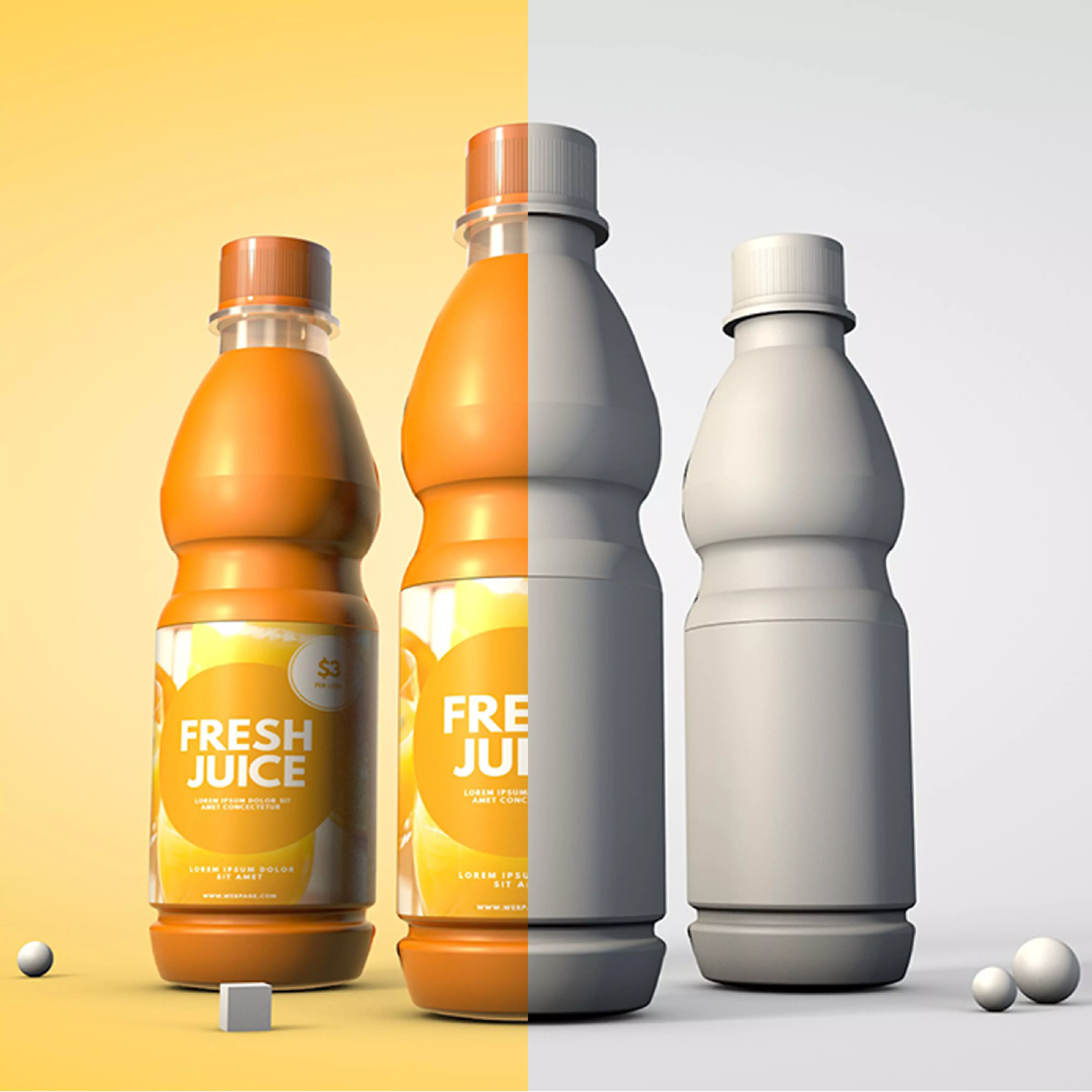 Juice Bottle 3D model_0