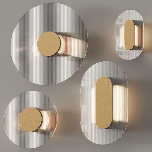 Baxter Button Wall Lamps 3D model