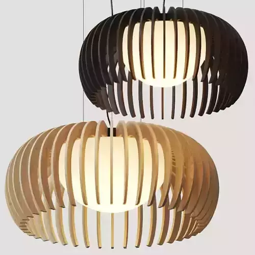 Makris Bollicina Wood Pendant Lamps