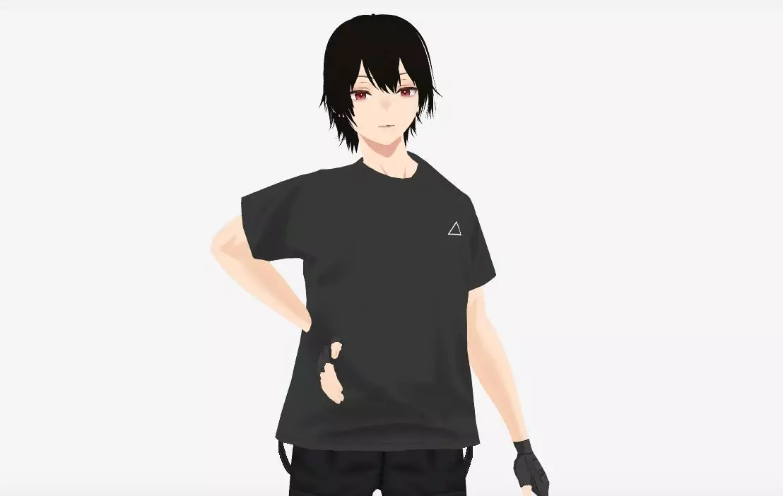 SciFi 3d anime kawaii boy character c29 Low-poly 3D model