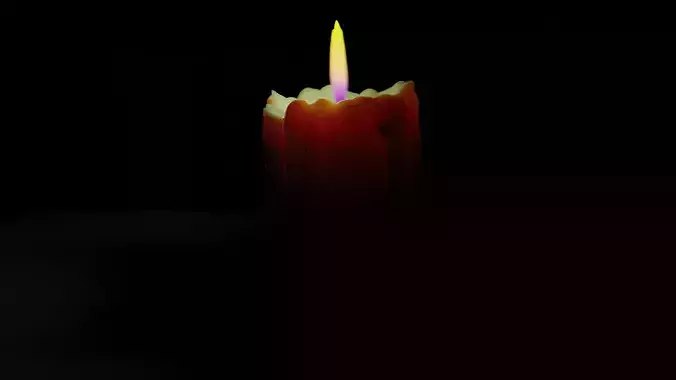 candle burning 3D model