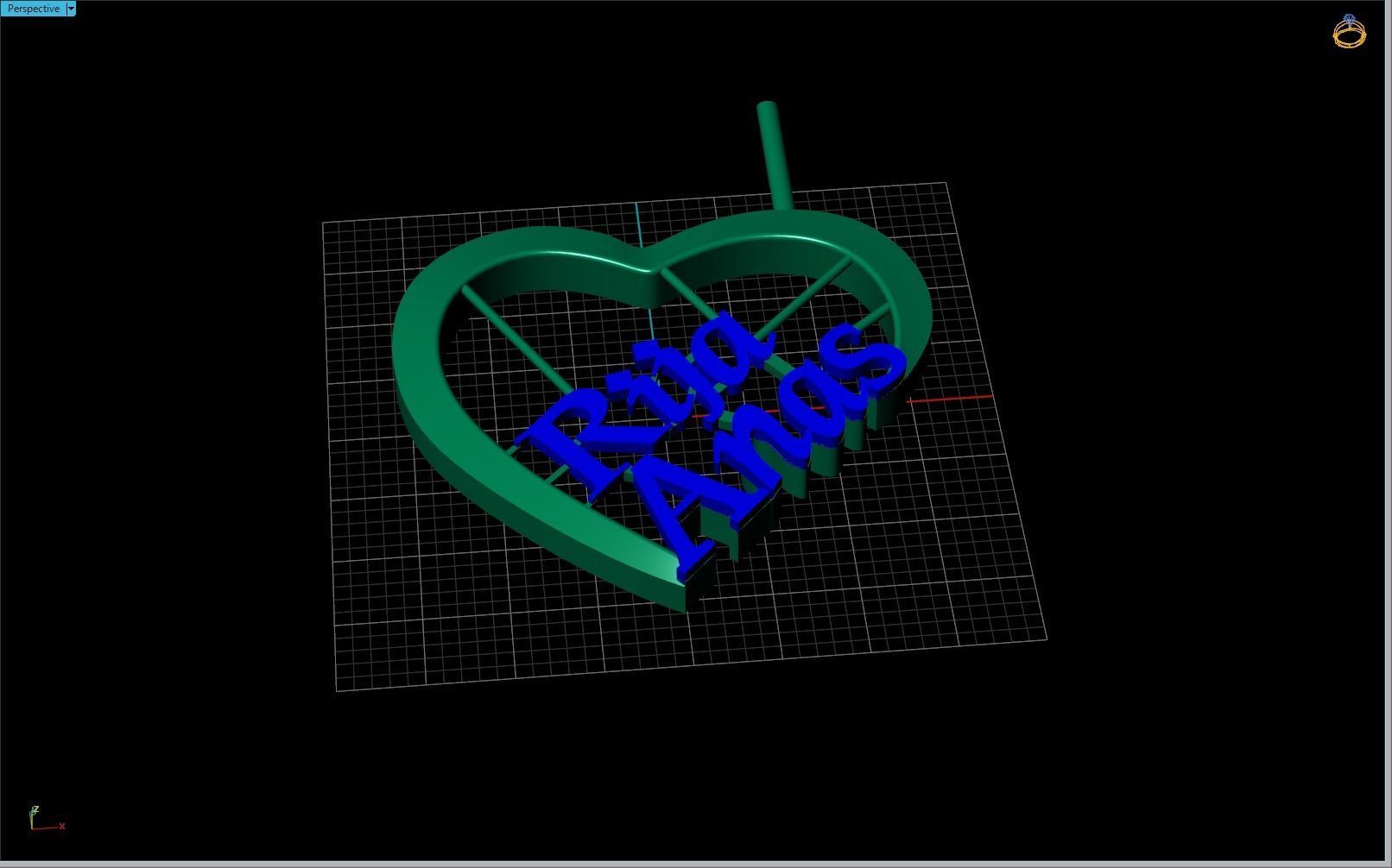 NECKLACES logo for rita anas 3D print model_1