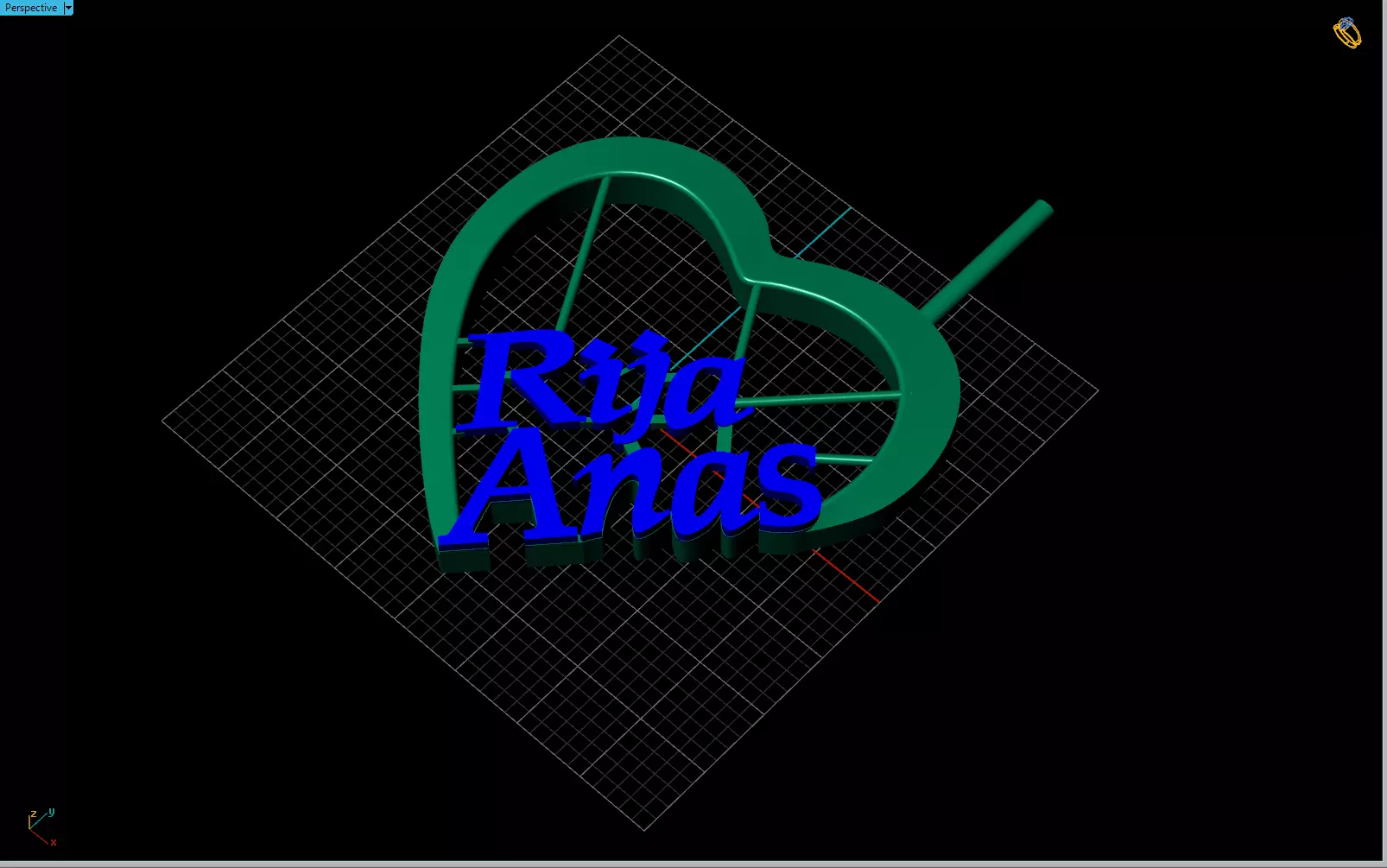 NECKLACES logo for rita anas 3D print model_0