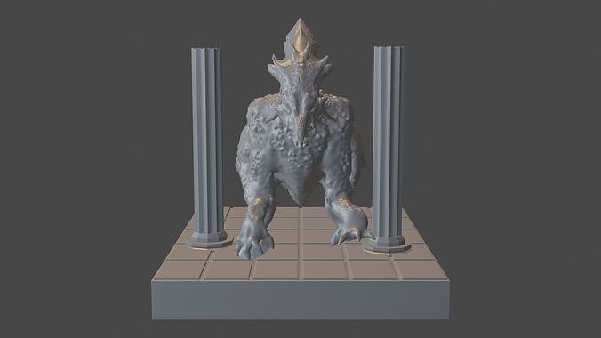The dragon dinosaur on platform 3D print model
