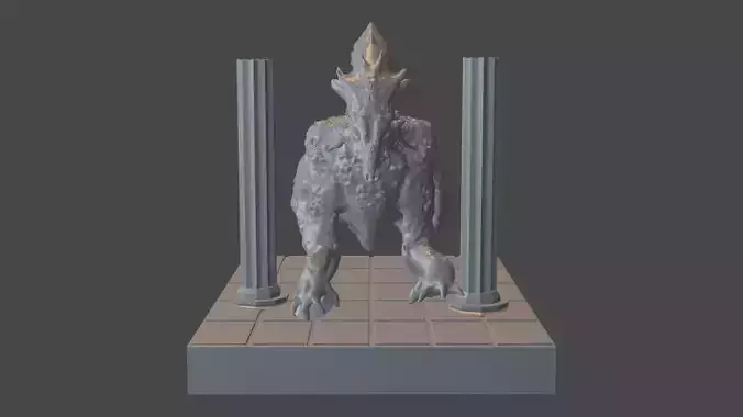 The dragon dinosaur on platform