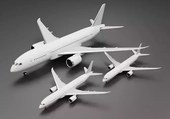 Boeing 787-8 787-9 787-10 Dreamliner Pack 3D model