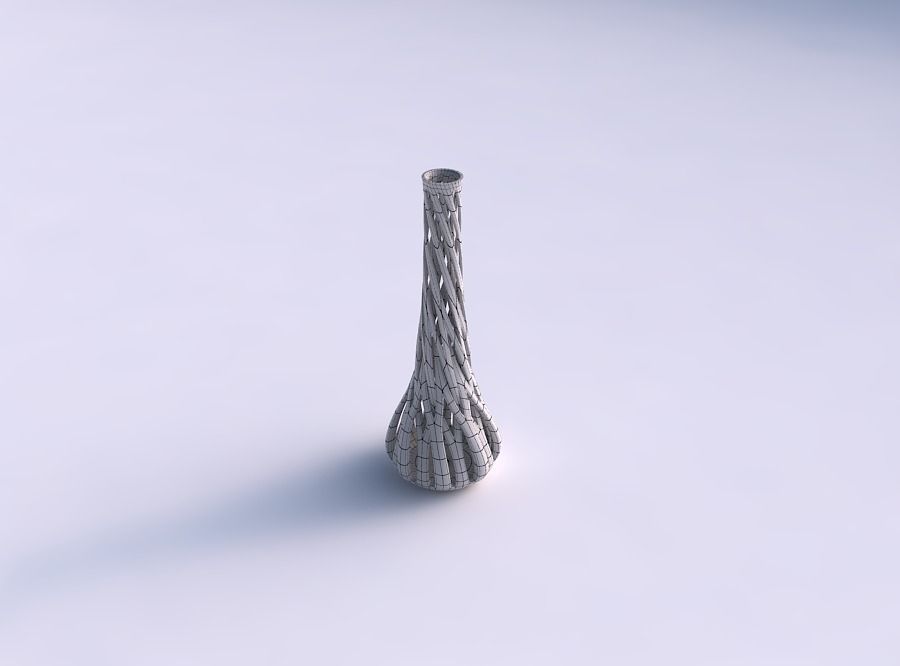 Vase taper slim with intertwining lines twisted and tapered 3D print model_5