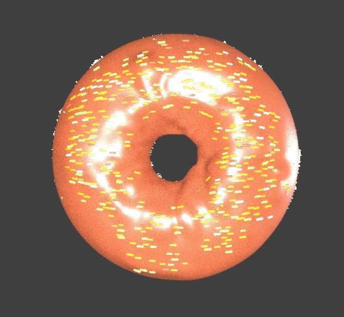 Donut with Procedural Displacement Adjustable Free 3D model_2