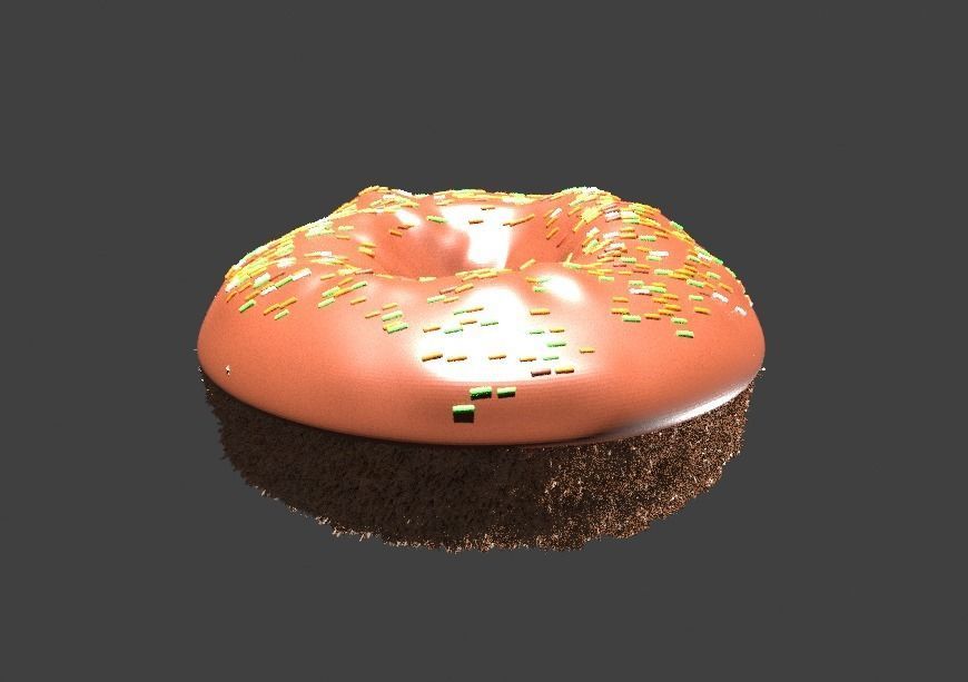 Donut with Procedural Displacement Adjustable Free 3D model_1