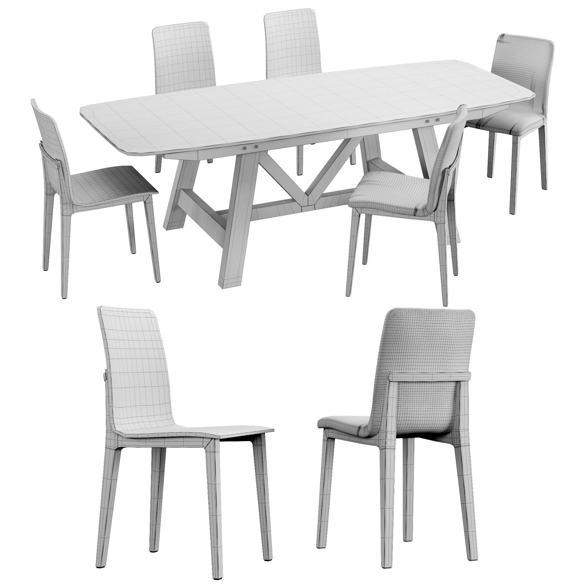 Chair Table Atitud Buondi 3D model_4