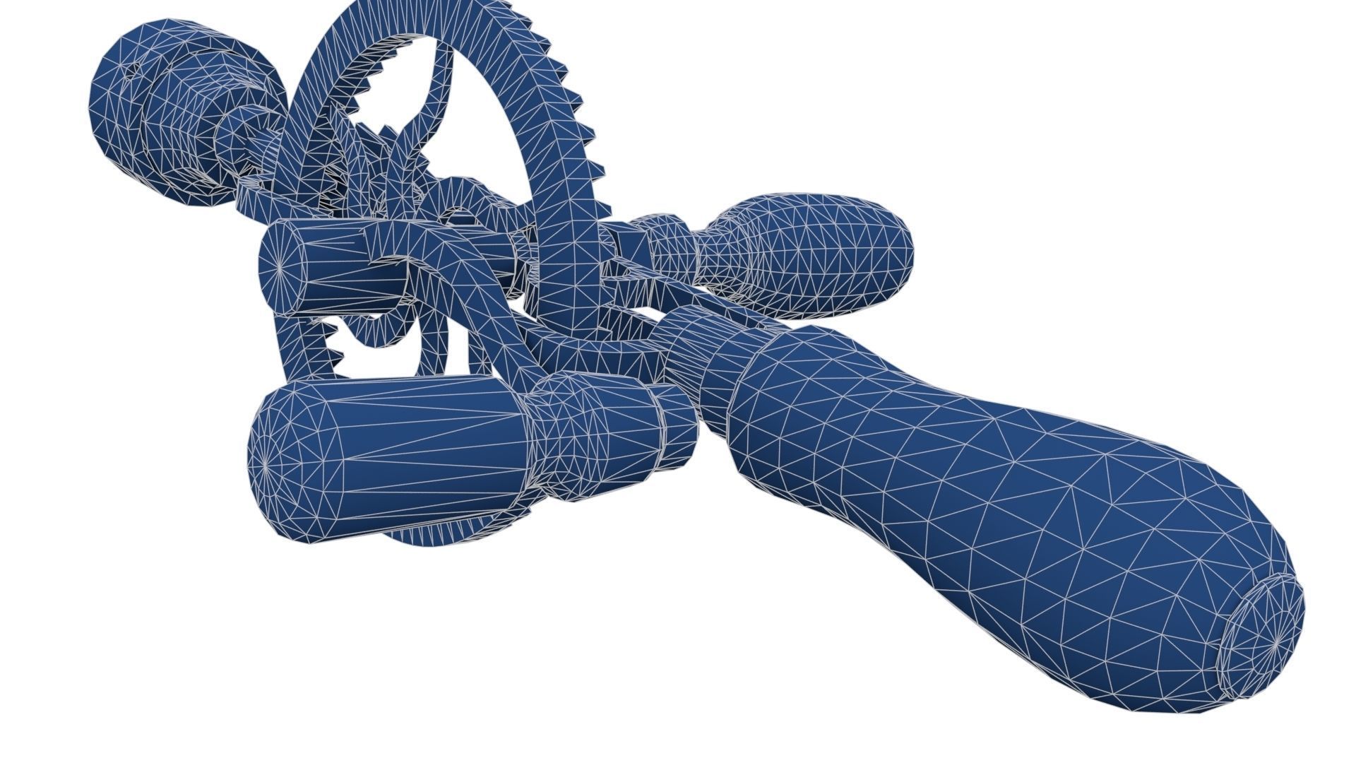 Old Hand Drill Low-poly 3D model_28