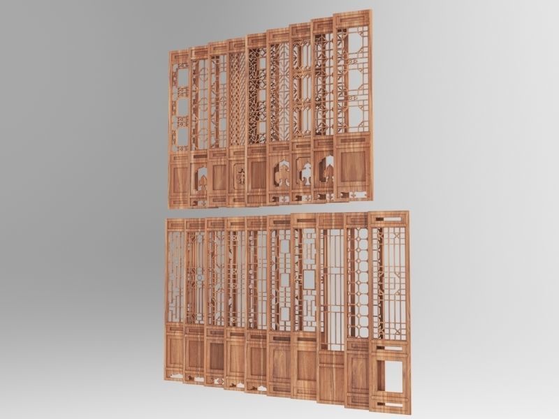 Wood Panel 3D model_2