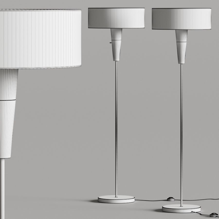 CB2 Exclusive Exposior Marble Floor Lamp 3D model_2
