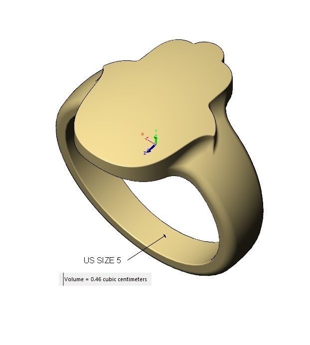 Rounded Hand of Fatima Hamsa shaped band US size 5 to 11 3D print model_12
